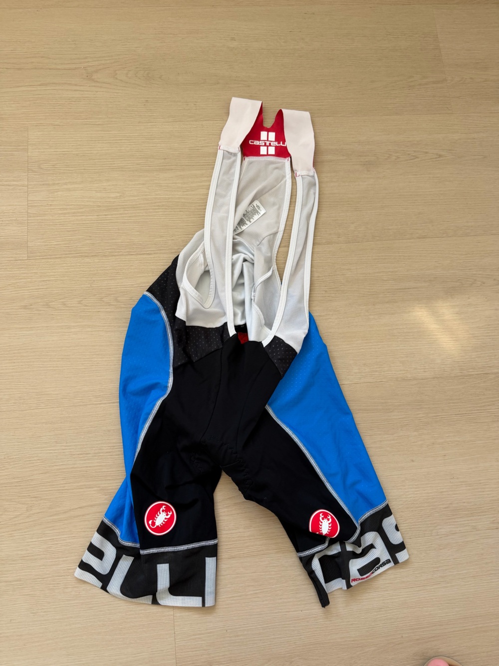 Castelli Free Aero Race Cycling Bib Shorts Rosso Corsa Black/Blue XXL